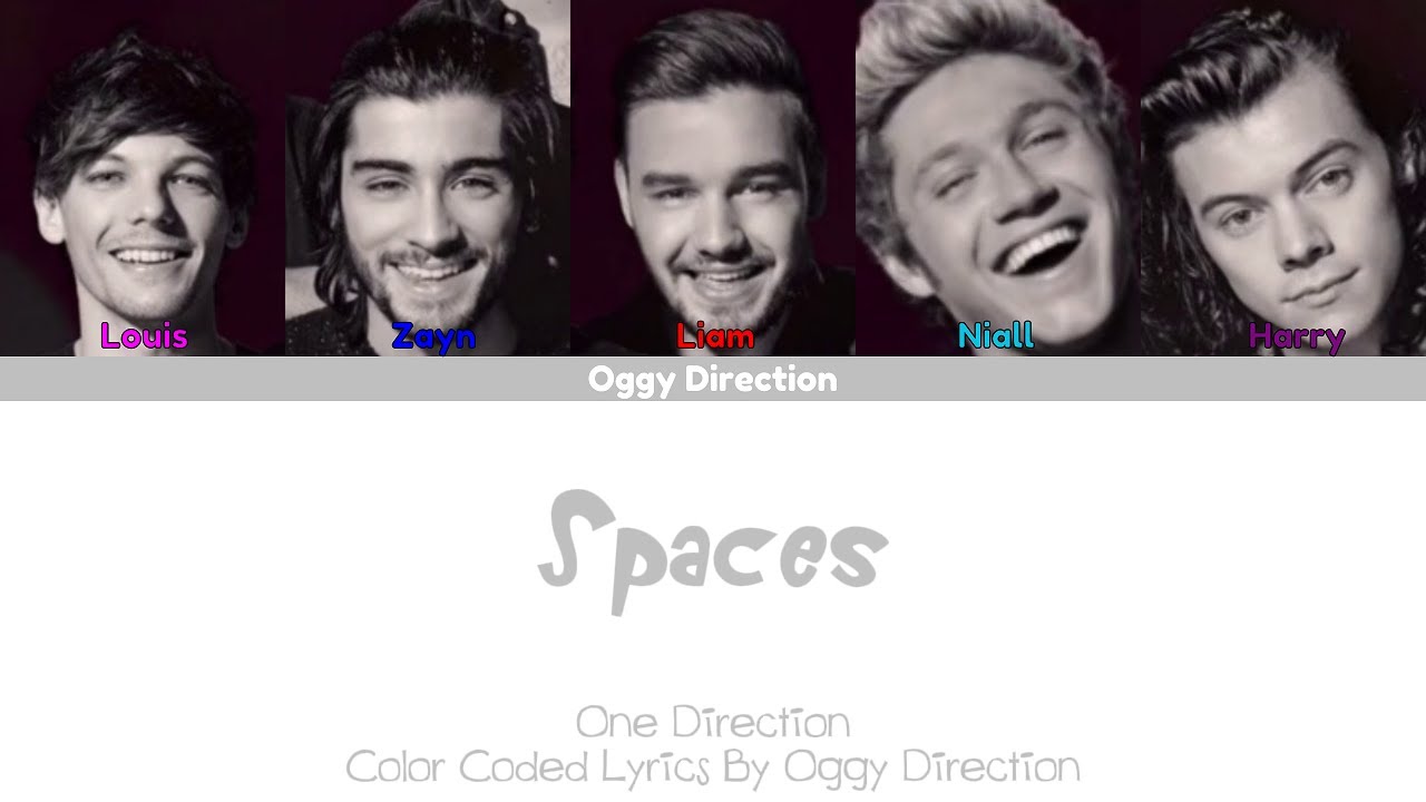 One Direction - Spaces (New Color Coded Lyrics 2024)