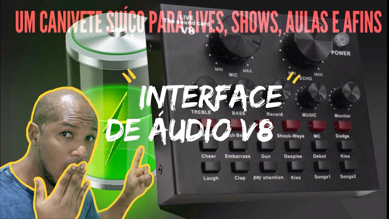 V8 Um canivete suíço entre as interfaces de áudio - Lives, shows, aulas, podcasts e afins