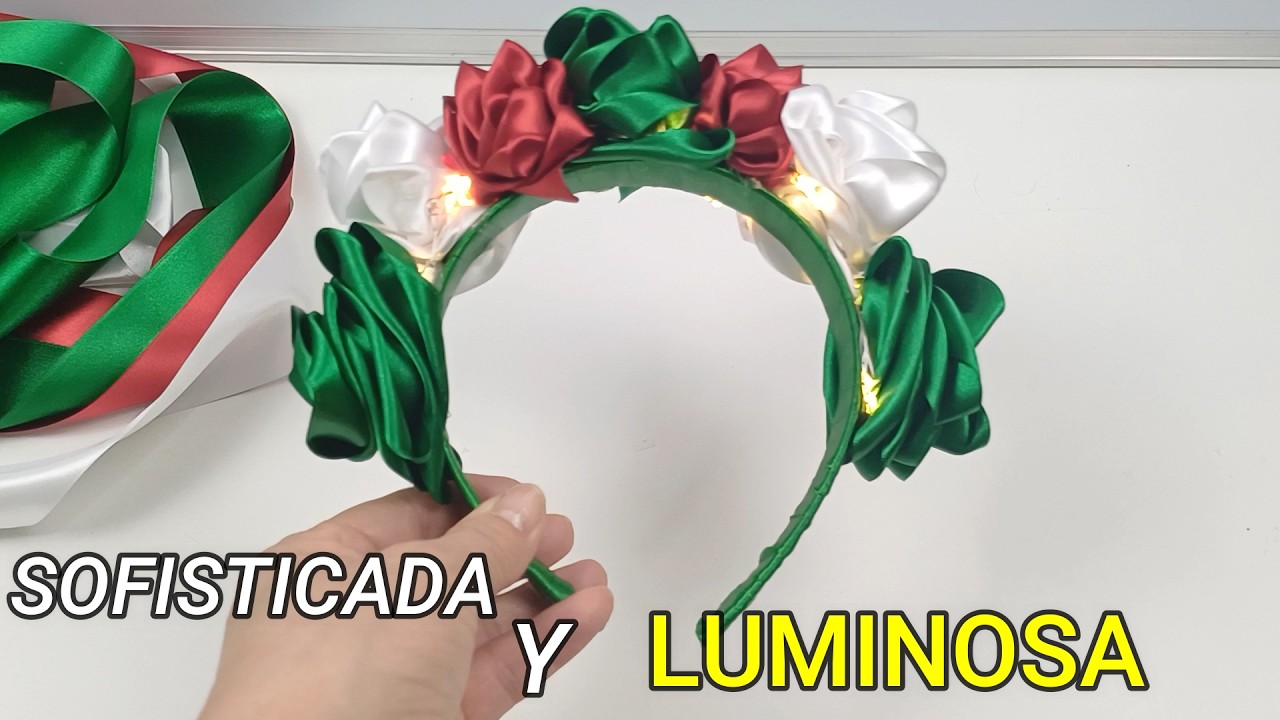 COMO HACER una DIADEMA MEXICANA con LUCES LED #todokehacer #manualidades #hechoamano