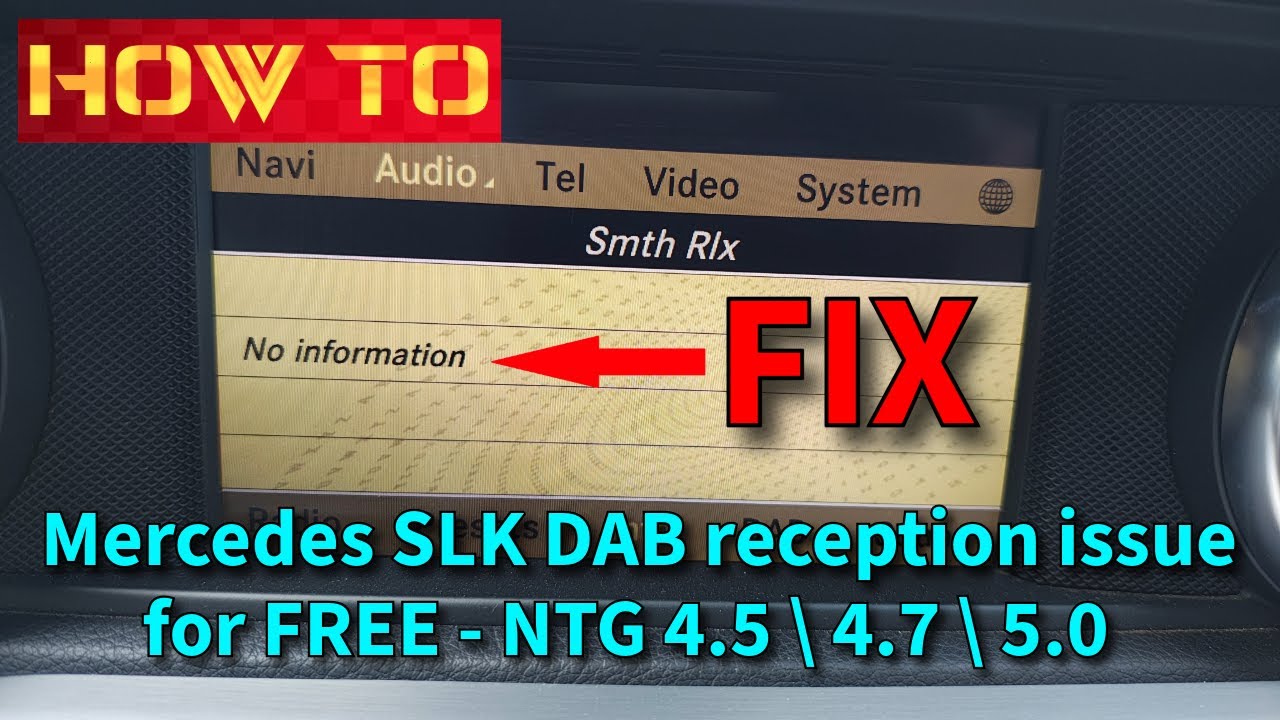 HOW TO: Fix Mercedes SLK DAB radio reception problem | NTG 4.5 \ 4.7 \ 5.0