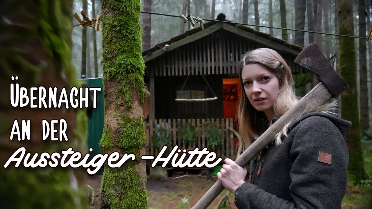 ​🌲​🍄Winterübernachtung in der Aussteiger-Hütte​🔥​ Diese Nacht war anders😦