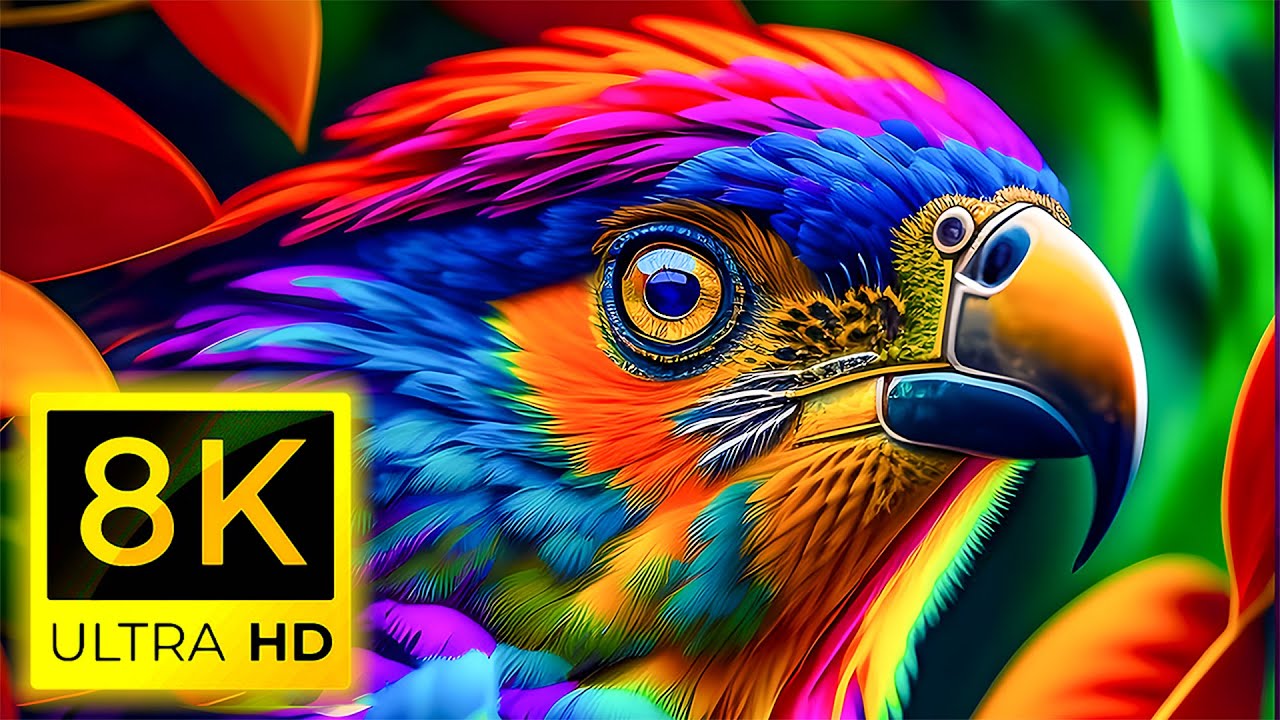 8K TV (птица)-крупнейшая в мире коллекция птиц и расслабляющая природа в 8K Ultra HD