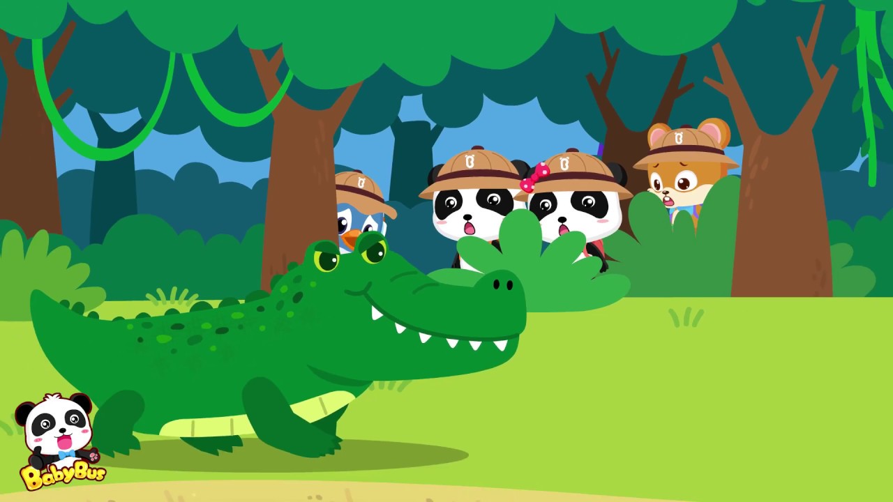 숲속탐험대 동물동요|키키묘묘 친구들 모험을 떠나요|만약 악어가 나타난다면 커다란 입 조심하세요|베이비버스 동물동요