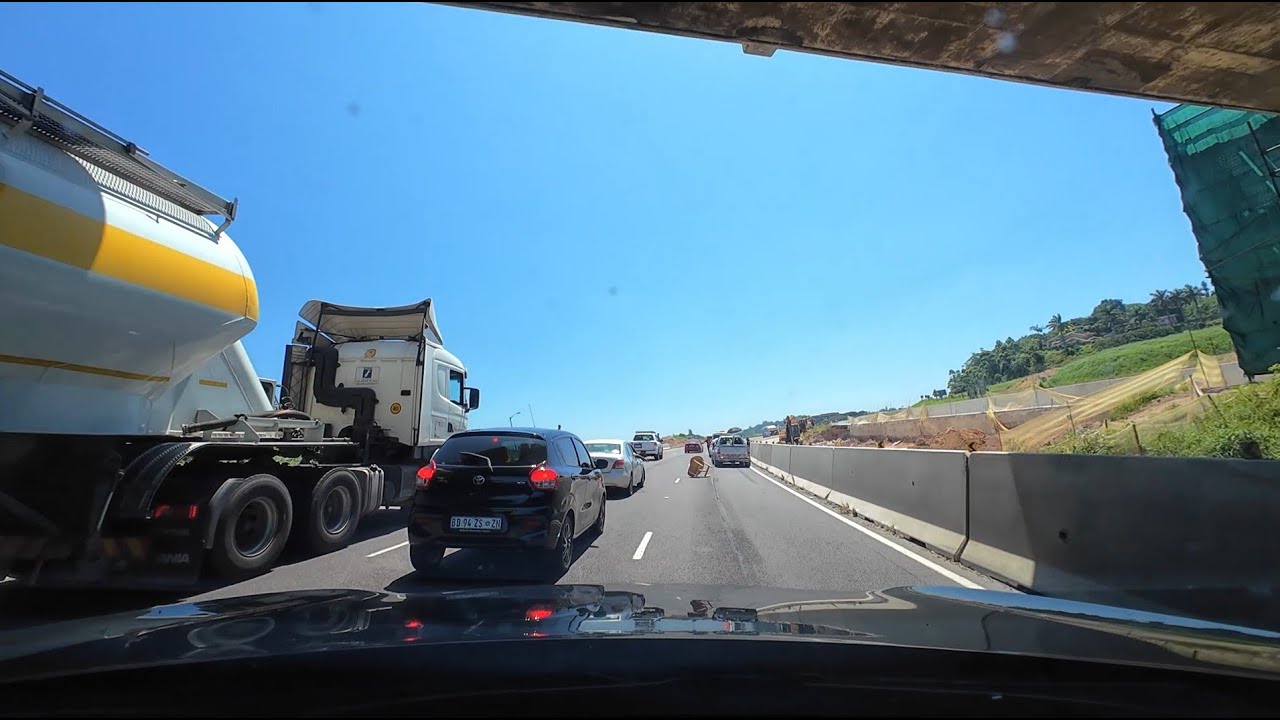 Driving by accident along the route from Durban beach to Kloof, South Africa