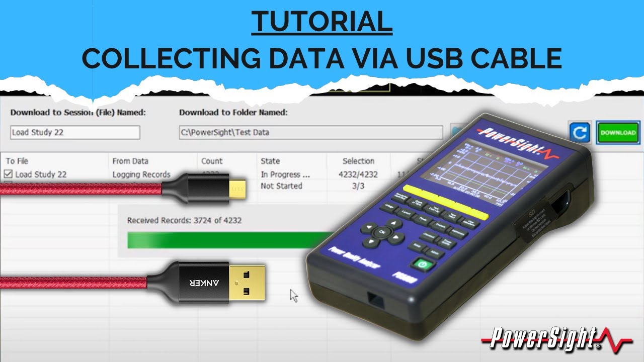 Collecting Data via USB Cable