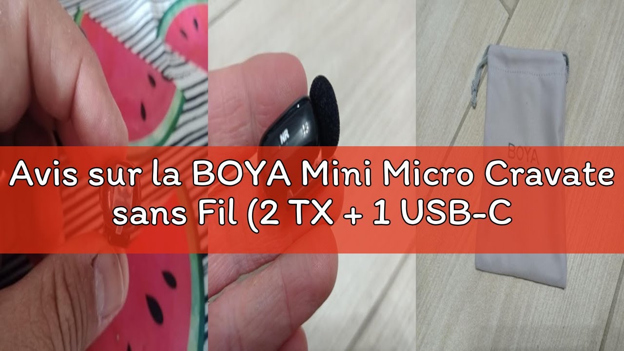 Avis sur la BOYA Mini Micro Cravate sans Fil (2 TX + 1 USB-C RX + Boîtier de Recharge), 5 g Ultralég