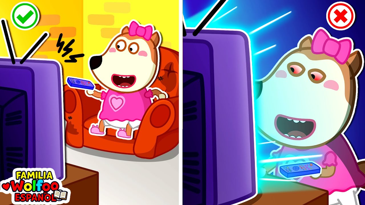Familia Wolfoo Espa&ntilde;ol | MIRAR MUCHO LA PANTALLA? 🚫 H&Aacute;BITOS SALUDABLES - Dibujos Animados Educativos