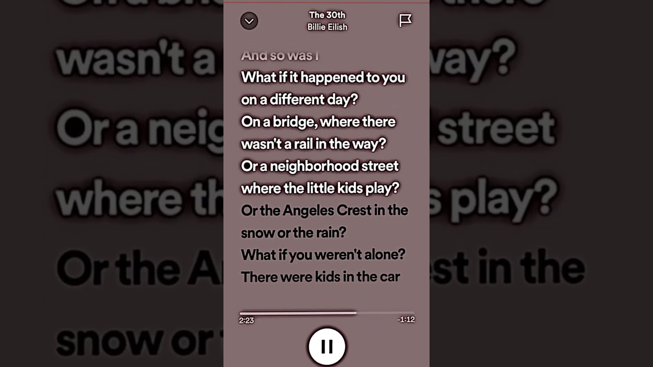 The 30th | Billie Eilish | Check pinned comment #viral #lyrics #spotify