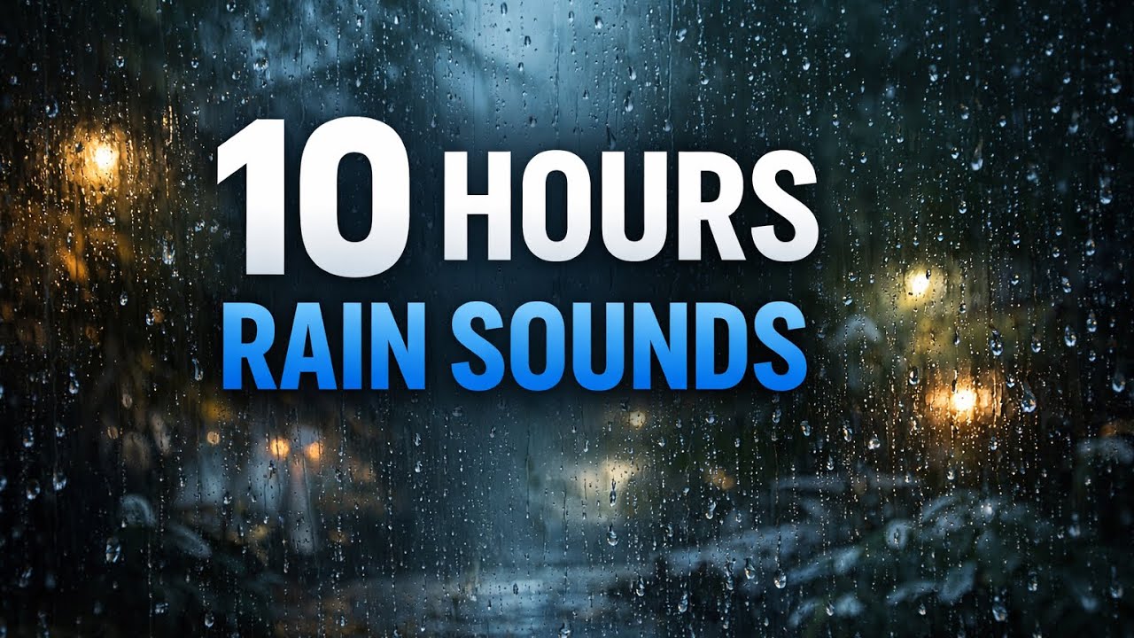 10 Hours of Relaxing Rain Sounds 🌧️ | Deep Sleep, Focus & Stress Relief