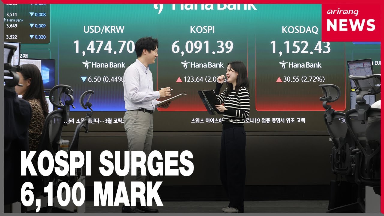 KOSPI hits 6,100 on hopes of 2nd round of U.S.-Iran ceasefire talks