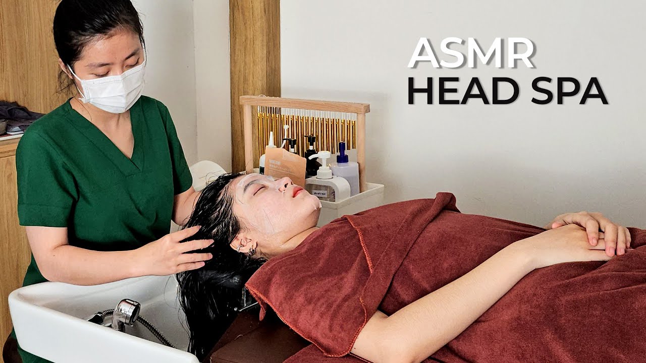 ASMR | For a good sleep 😪. The Most Relaxing Hair Spa on a rainy day