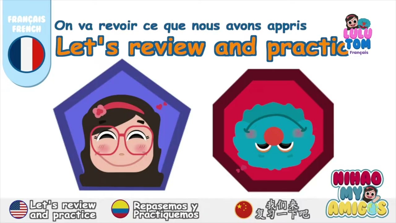 Shapes in French for kids | Learn French Vocabulary with LuluTom | French for Beginners