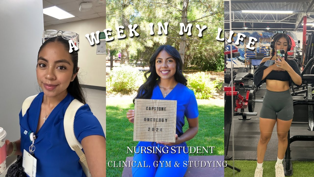Nursing school vlog !! Capstone clinical, studying & working out 🏋🏽‍♀️💗👩🏽‍⚕️