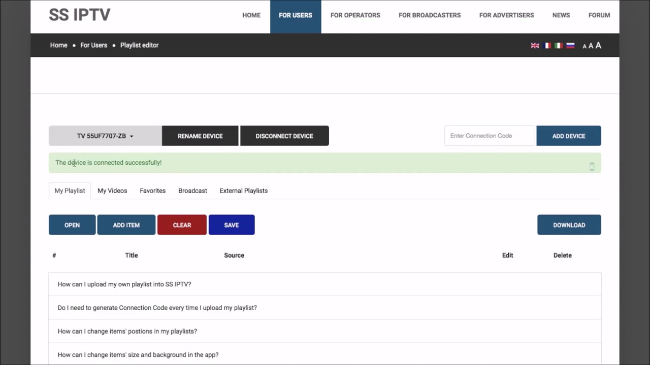 SSiptv para televisores inteligentes