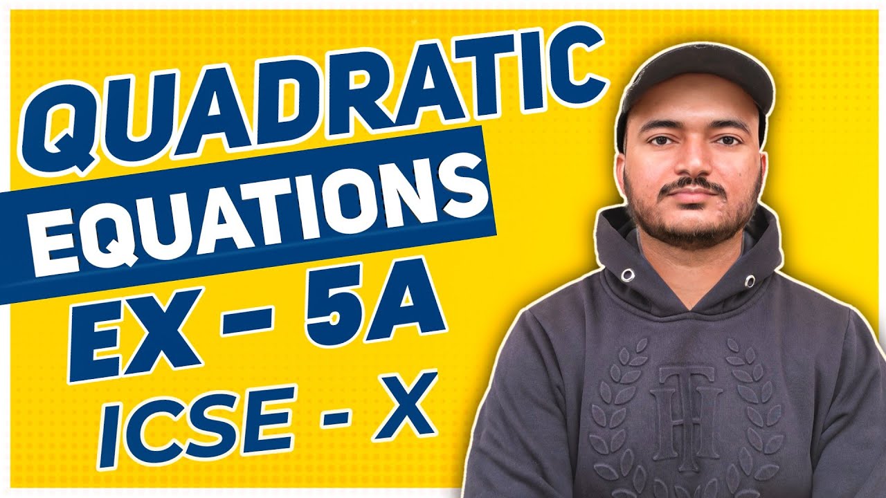Quadratic Equations | Class 10th Math Exercise 5A one shot video | R.S.Aggarwal Math | ICSE MATH