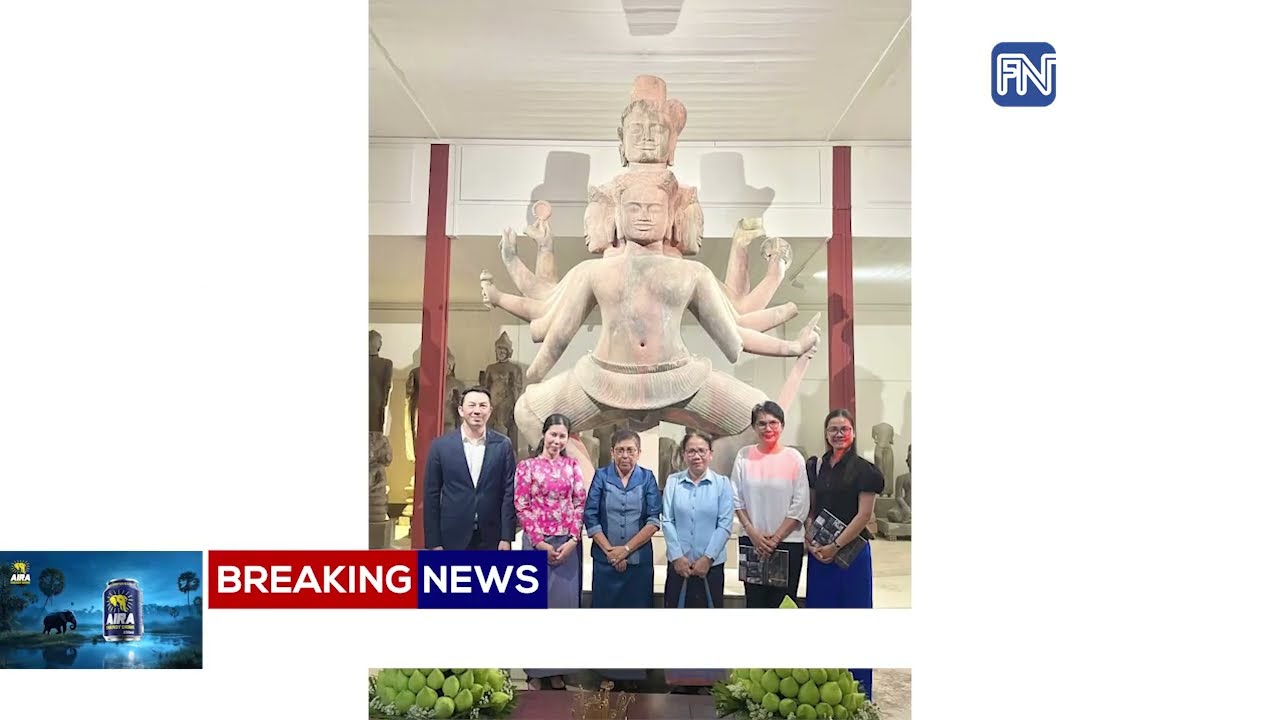 សម្តេចធិបតី​ ហ៊ុន ម៉ាណែត អបអរសាទរការបញ្ចប់ការជួសជុលដោយជោគជ័យ ប្រតិមាព្រះឥសូររាំដ៏ធំមួយ.