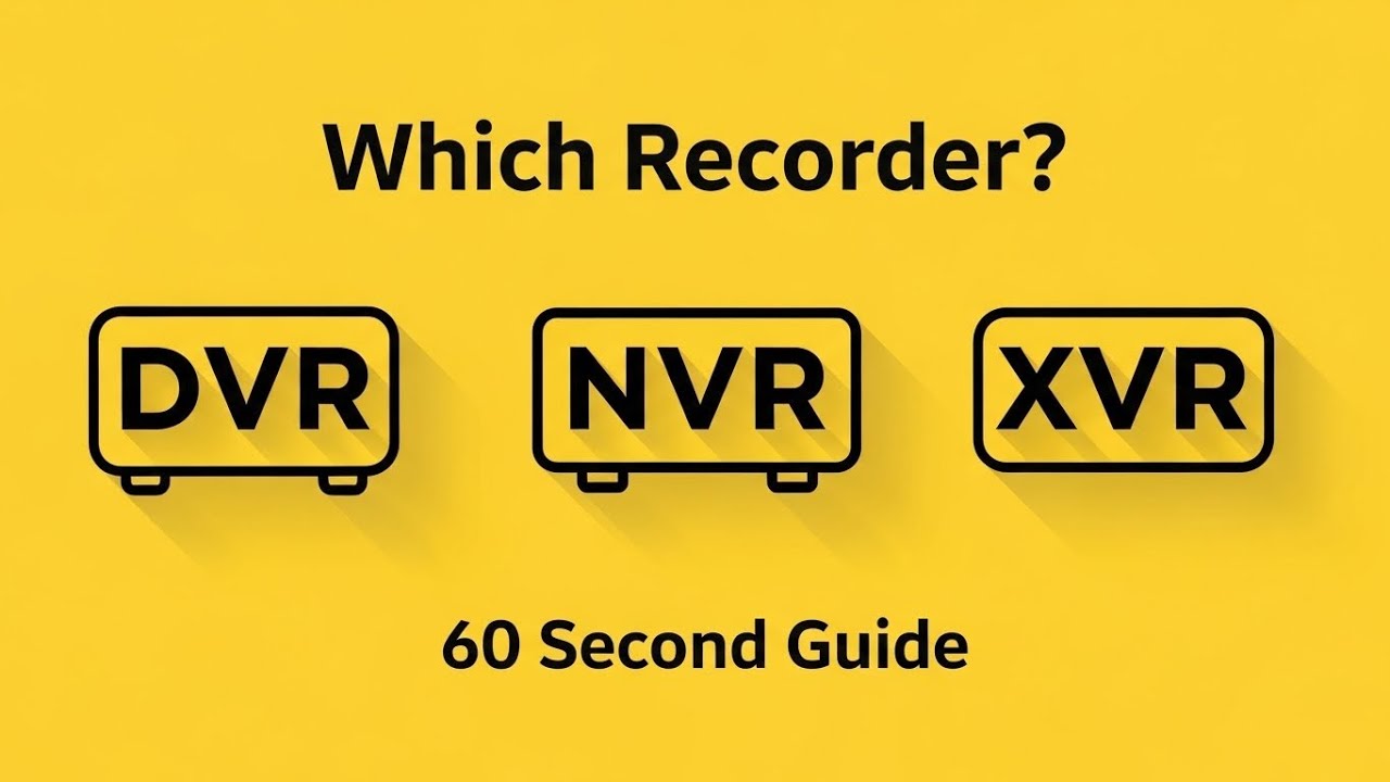 DVR vs NVR vs XVR | Recensione completa di 60 secondi (miglior registratore CCTV 2025)