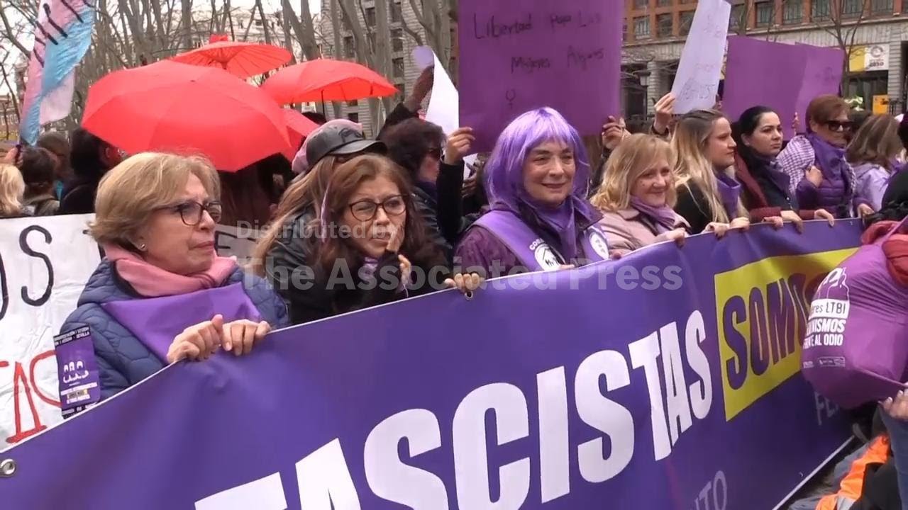Thousands march in Madrid for International Women’s Day