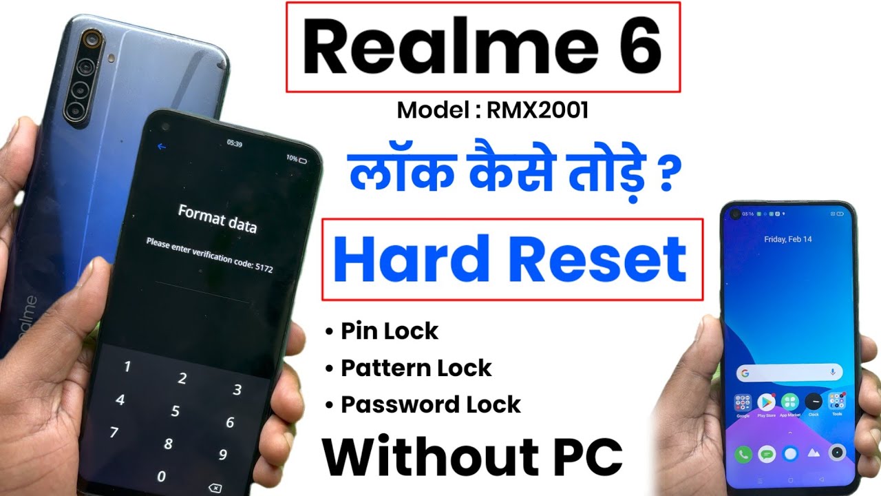 Realme 6 Hard Reset | RMX2001 Pattern Unlock | Forgot Password Solution | Realme 6 Without PC Unlock