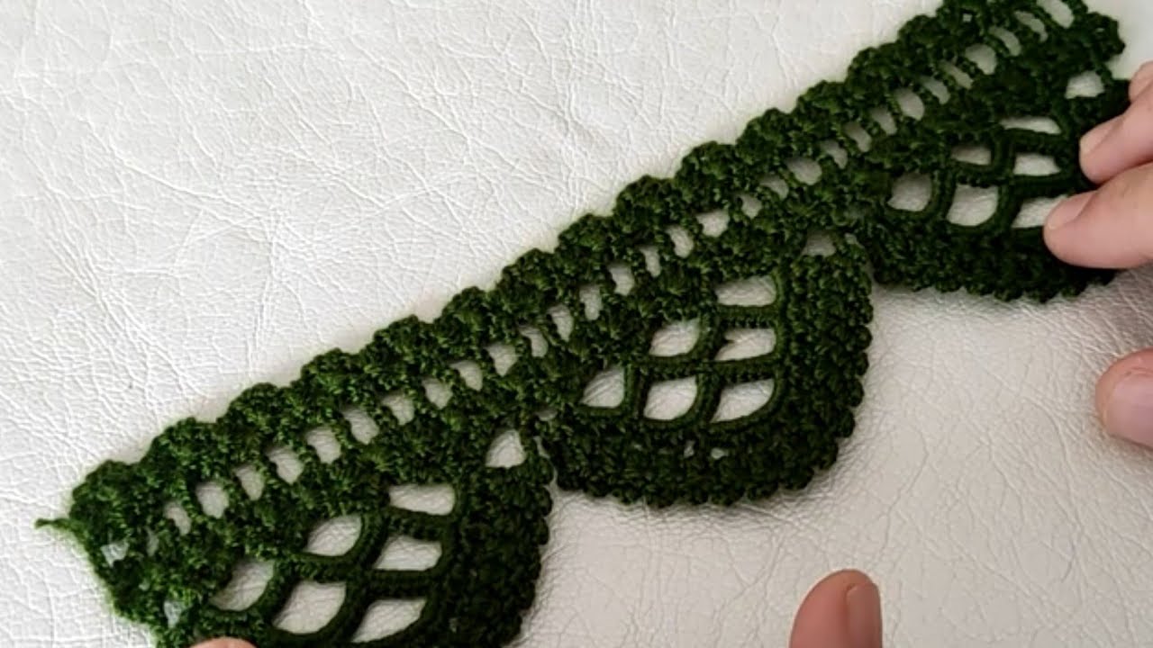 çeyizlik havlu kenarı modeli   ( ربط الحذاء Crochet, Lace, Ribbon )
