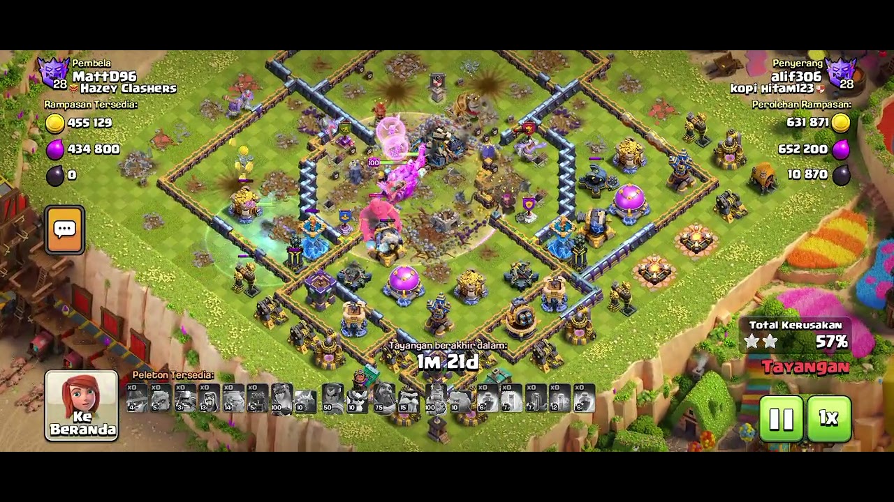 Serang  satu arah th 18 ala Winda bersaudara ternyata Mash ampuh😍😍#moderank#coc 