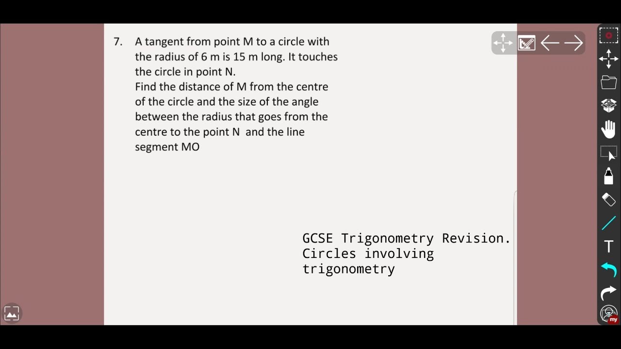 GCSE Maths Revision Higher Trigonometry | GCSE Higher Maths trigonometry circle | Problem solving