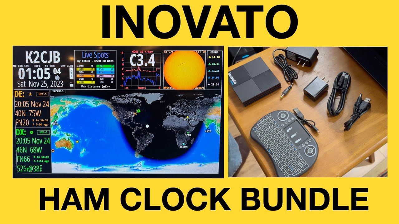 Настройка компьютера Inovato Ham Clock для работы в хижине