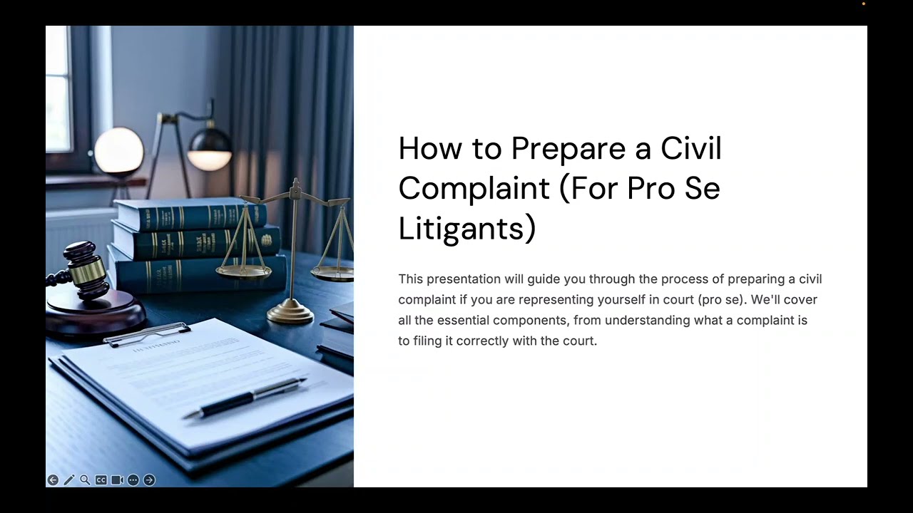 How to Prepare a Civil Complaint For Pro Se Litigants