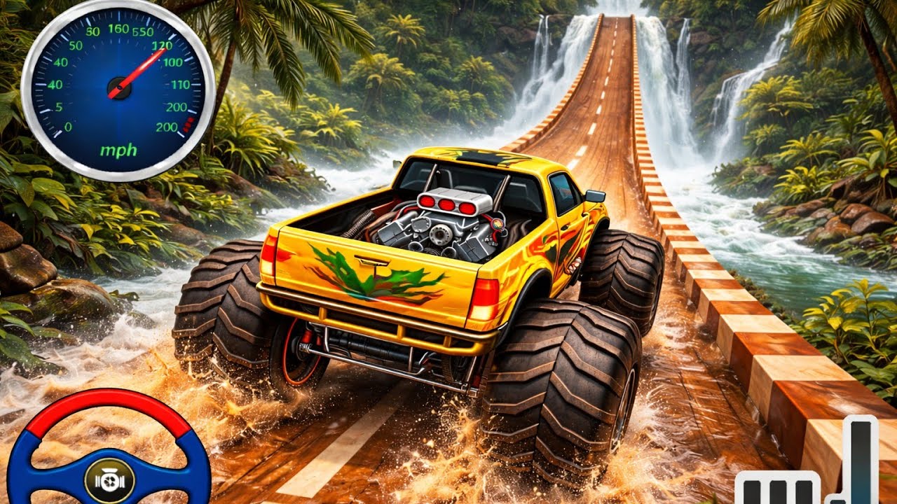 Monster Truck Extreme Stunt Challenge 😱🔥 | Impossible Ramps & Crazy Jumps