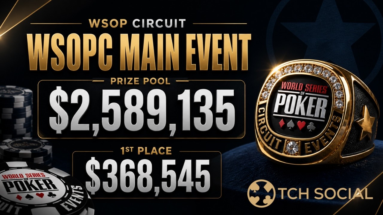 $1,000,000GTD WSOPC Main Event Final Table | TCH Social Austin