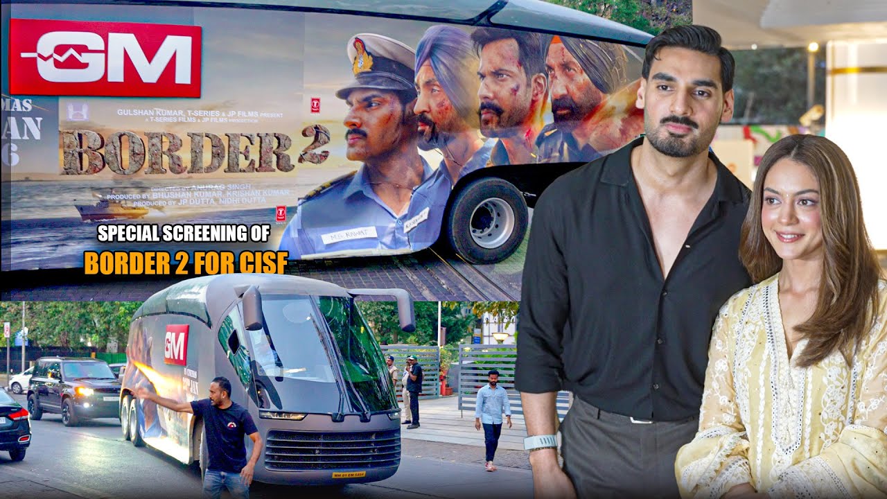 Ahaan Shetty & Anya Singh Visit Theatre for Special Screening of Border for CISF 🇮🇳🎬