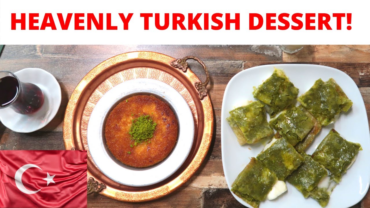 HEAVENLY DECADENT Turkish Dessert!!!! | KUNEFE & KATMER ISTANBUL
