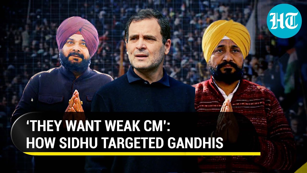 Cong CM Pick: Watch Sidhu &lsquo;sulk&rsquo; after Channi&rsquo;s revelation; Takes a dig at Gandhis | Punjab Polls