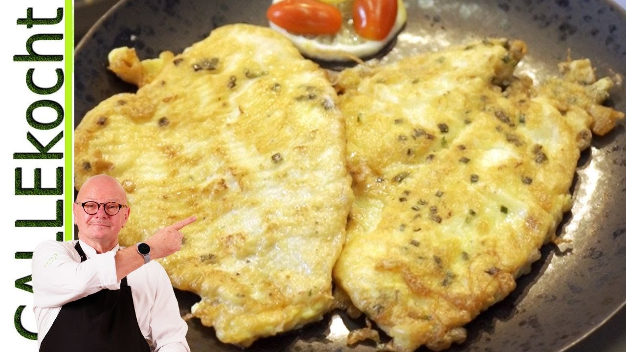 Schollenfilets in Eih&uuml;lle zubereiten und lecker braten. Fisch Rezepte