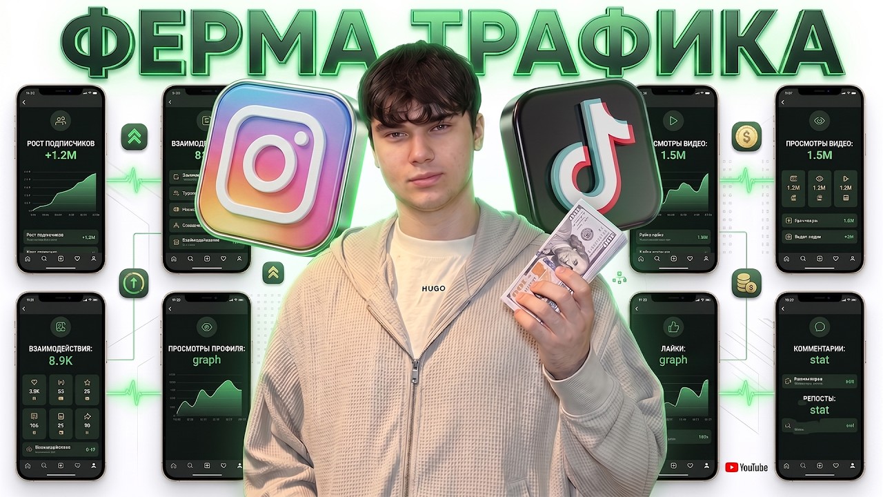 ФЕРМА ТРАФИКА: Как Добывать ТРАФИК с ТИКТОК и ИНСТАГРАМ На Пассиве | Арбитраж Трафика УБТ | Обучение