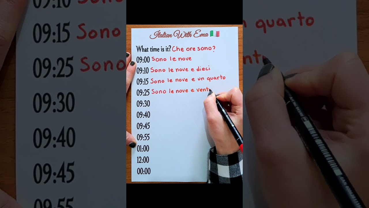 Learn how to ask and tell the time in Italian! Follow for more! 🇮🇹 