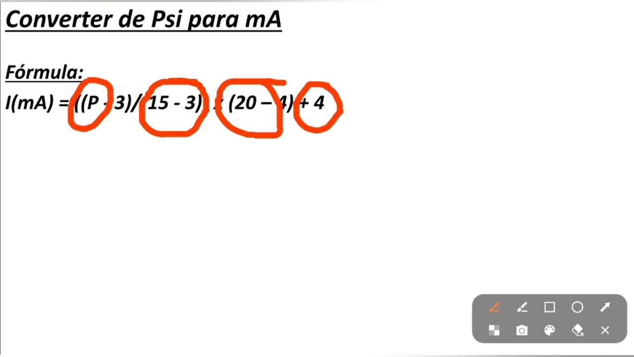 Como realizar a conversão de Psi para mA e de mA para Psi !!!!!!!!!