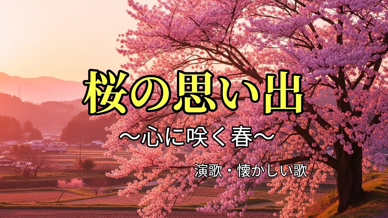 【無名の演歌】桜の思い出 / 春が来るたびに / 心に咲く桜の歌 ,#演歌 #桜 #春 #桜の歌 #思い出#懐かしい歌 #春の歌 #花見 #さくら#泣ける演歌 #感動の歌 #昭和歌謡 #日本の歌
