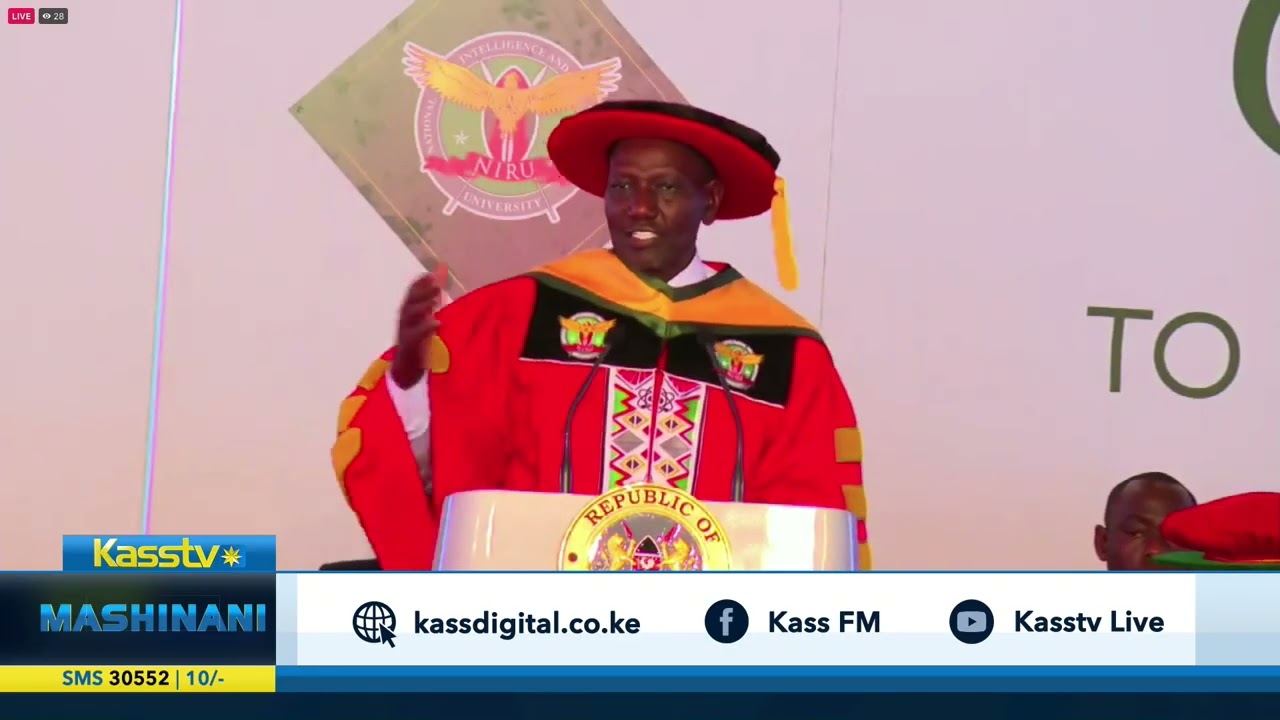 President Ruto's Speech at the National Intelligence and Research University Graduation, Nairobi