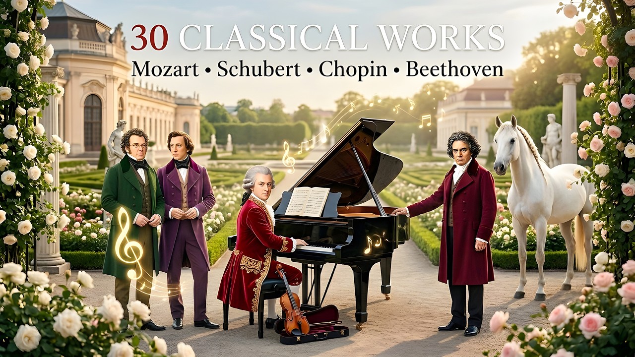 30 of the most beautiful classical works for the soul & heart 🌿 Mozart, Schubert, Chopin, Beethoven