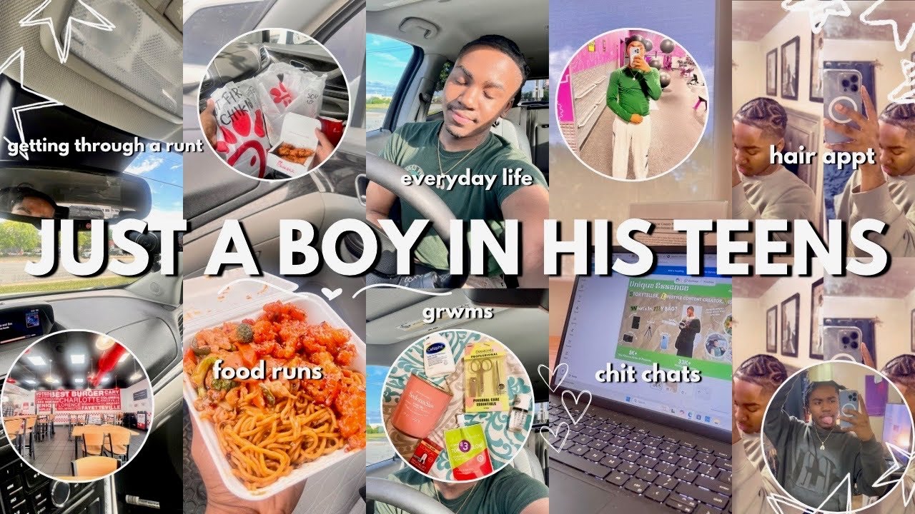 JUST A BOY IN HIS TEENS *REALISTIC* | hair appt + maintenance , food runs, chit chats, grwms + MORE