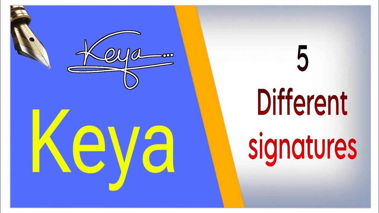 How to make Keya name's stylish signature || Beautiful signature making idea.