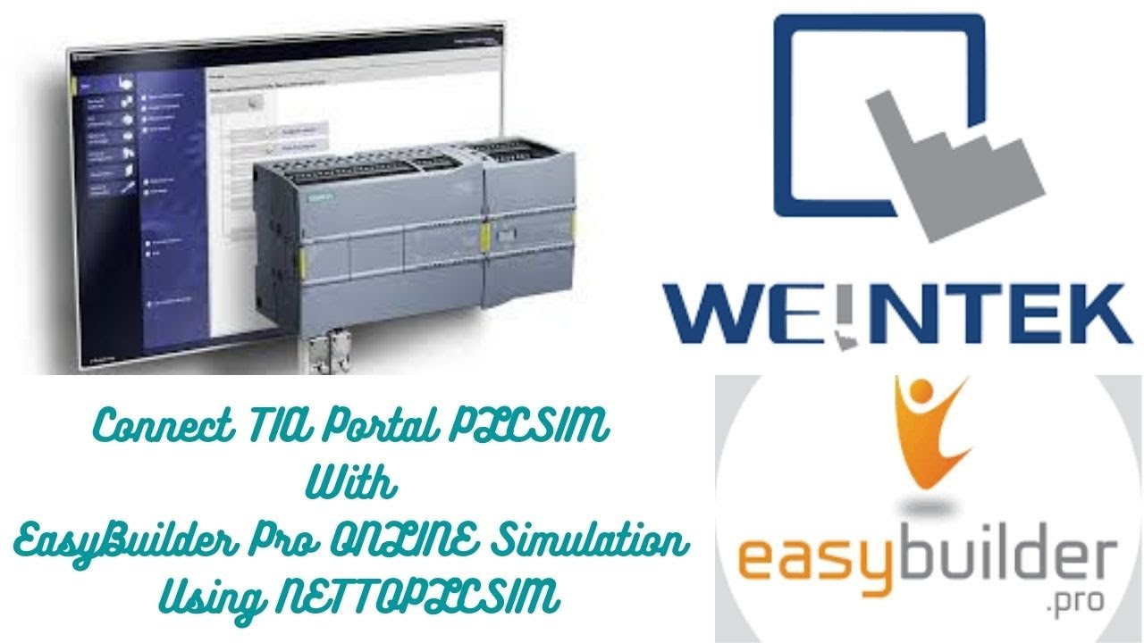 TIA Portal - EasyBuilder - PLC - Connect PLCSIM With EasyBuilder Pro Simulation NETTOPLCSIM in URDU