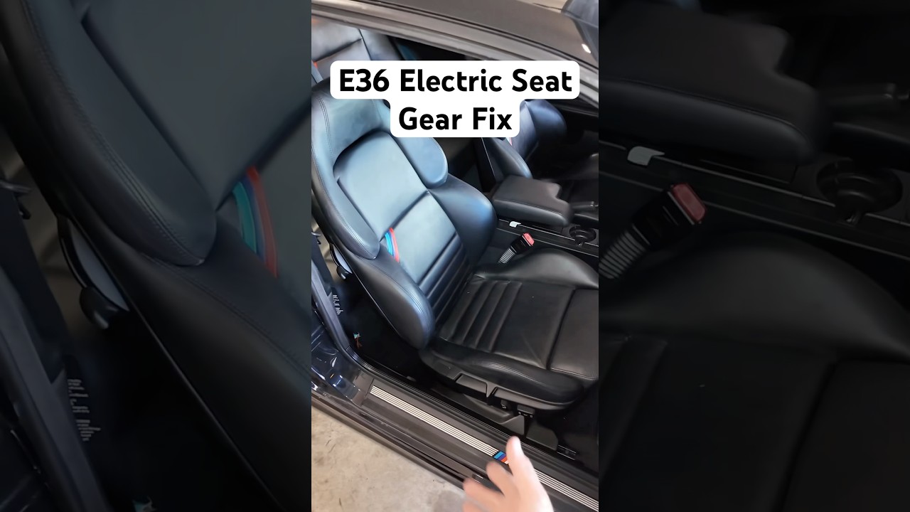 E36 seat recline gear fix, way easier than you would think! #bmw #e36 #e36m3 #seatgear #electricseat