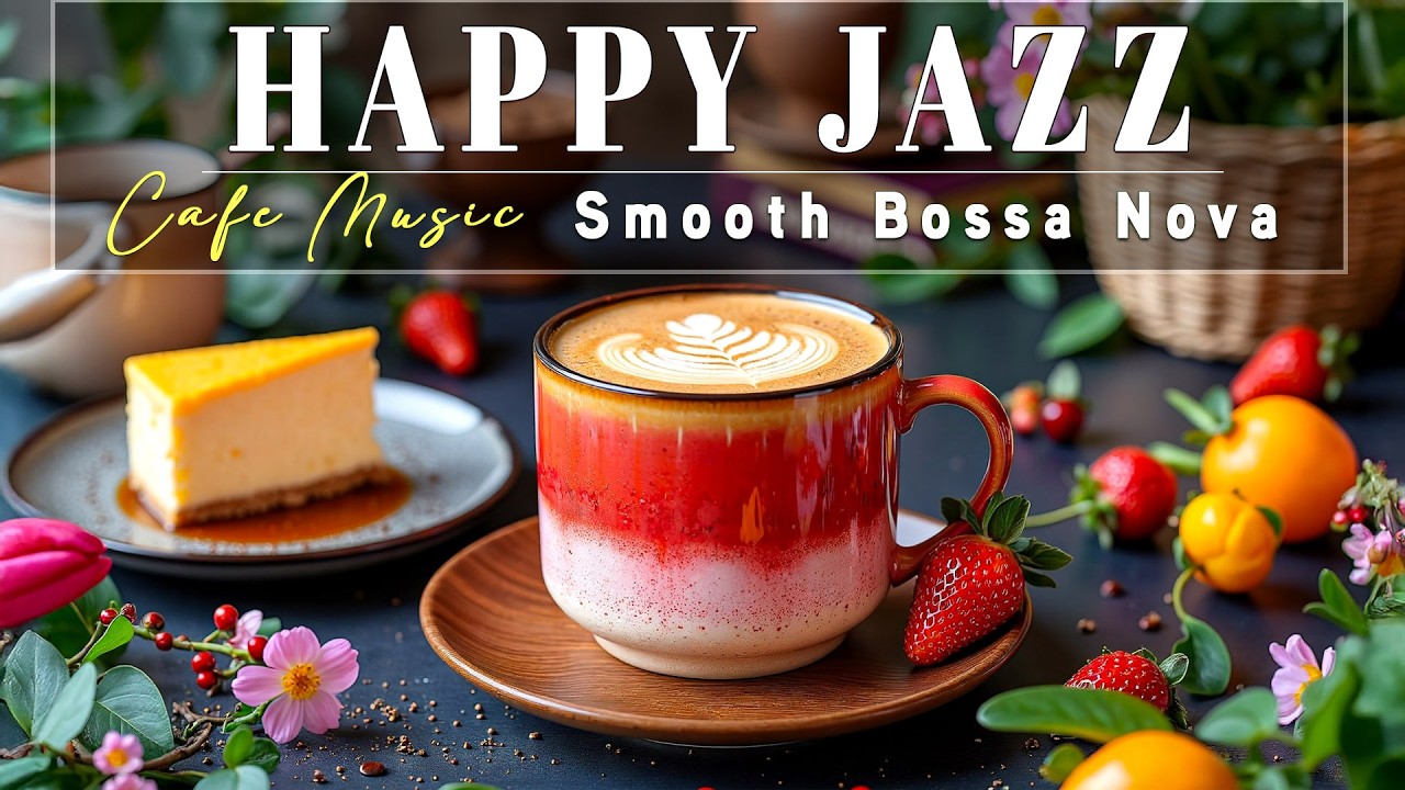🌸 Happy Coffee Jazz ☕ Smooth Bossa Nova & Cozy Café Music for Positive Mood
