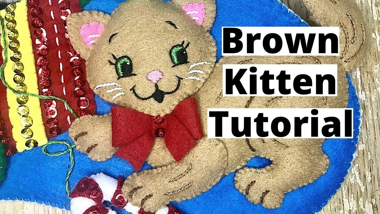 The Pawfect Gift Bucilla Stocking | Brown Kitten | Part 4/5