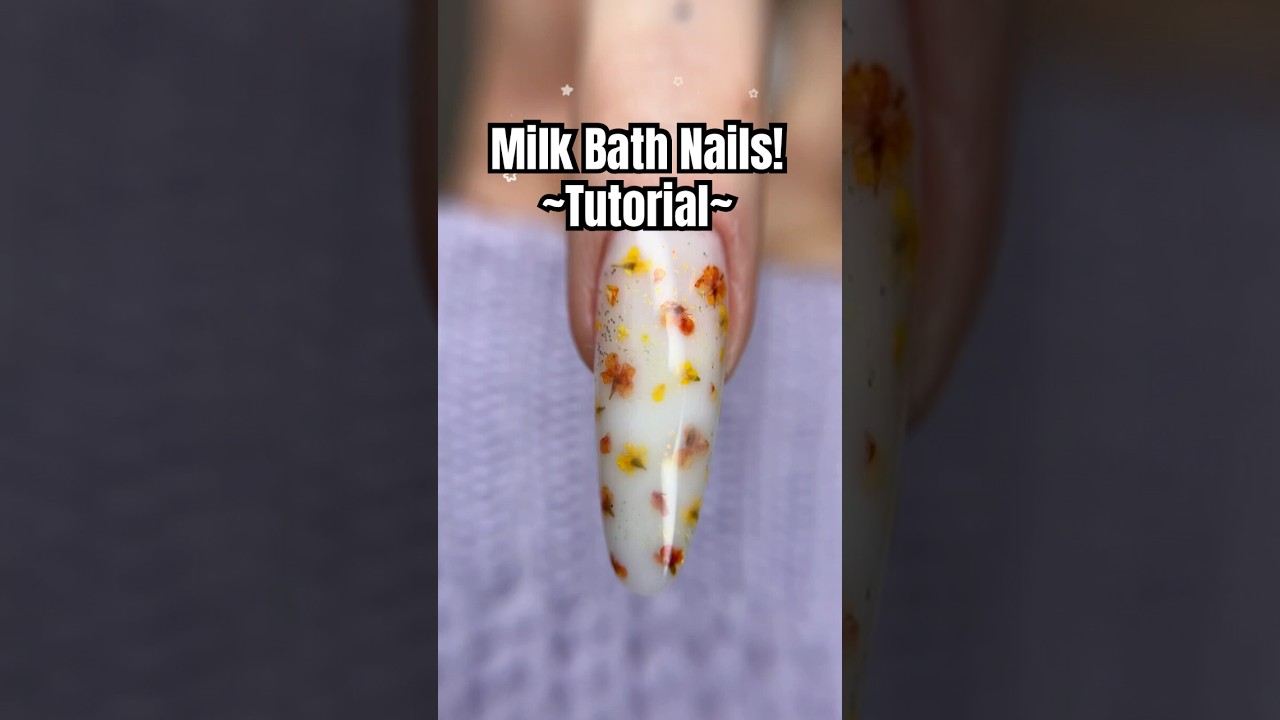 |&real;𝔢𝔨𝔩𝔞𝔪𝔢| Tutorial: Milk Bath Nails🥛🌼🛁 #nails #tutorial #nailtutorial #nailart #nailinspo