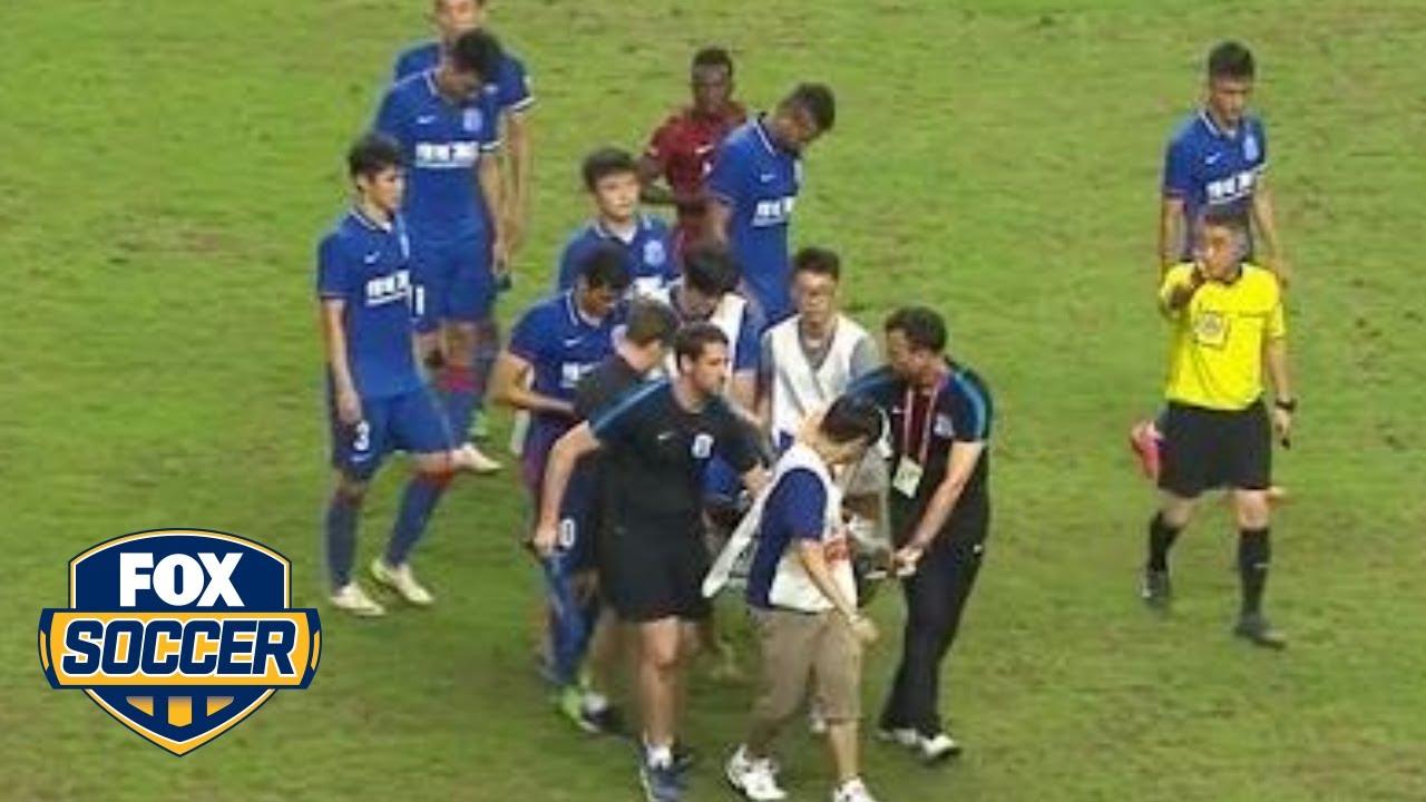 Demba Ba suffers horrific leg injury in Shanghai Derby (WARNING: graphic video content)