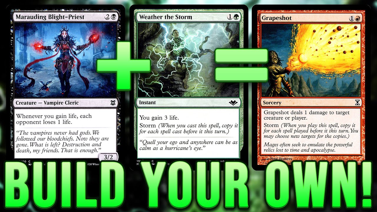 BUILD YOUR OWN GRAPESHOT! Weather the Storm + Marauding Blight-Priest | Pauper Magic: The Gathering