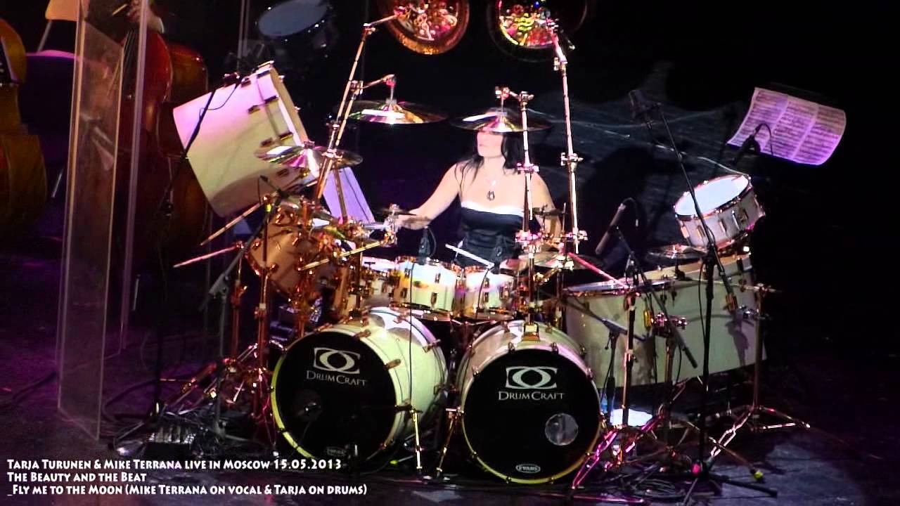 Fly me to the Moon - Mike Terrana on vocal & Tarja Turunen on drums